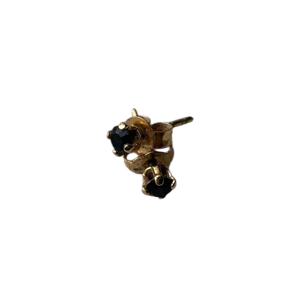 Meli Melo Black and Gold Stud Earrings